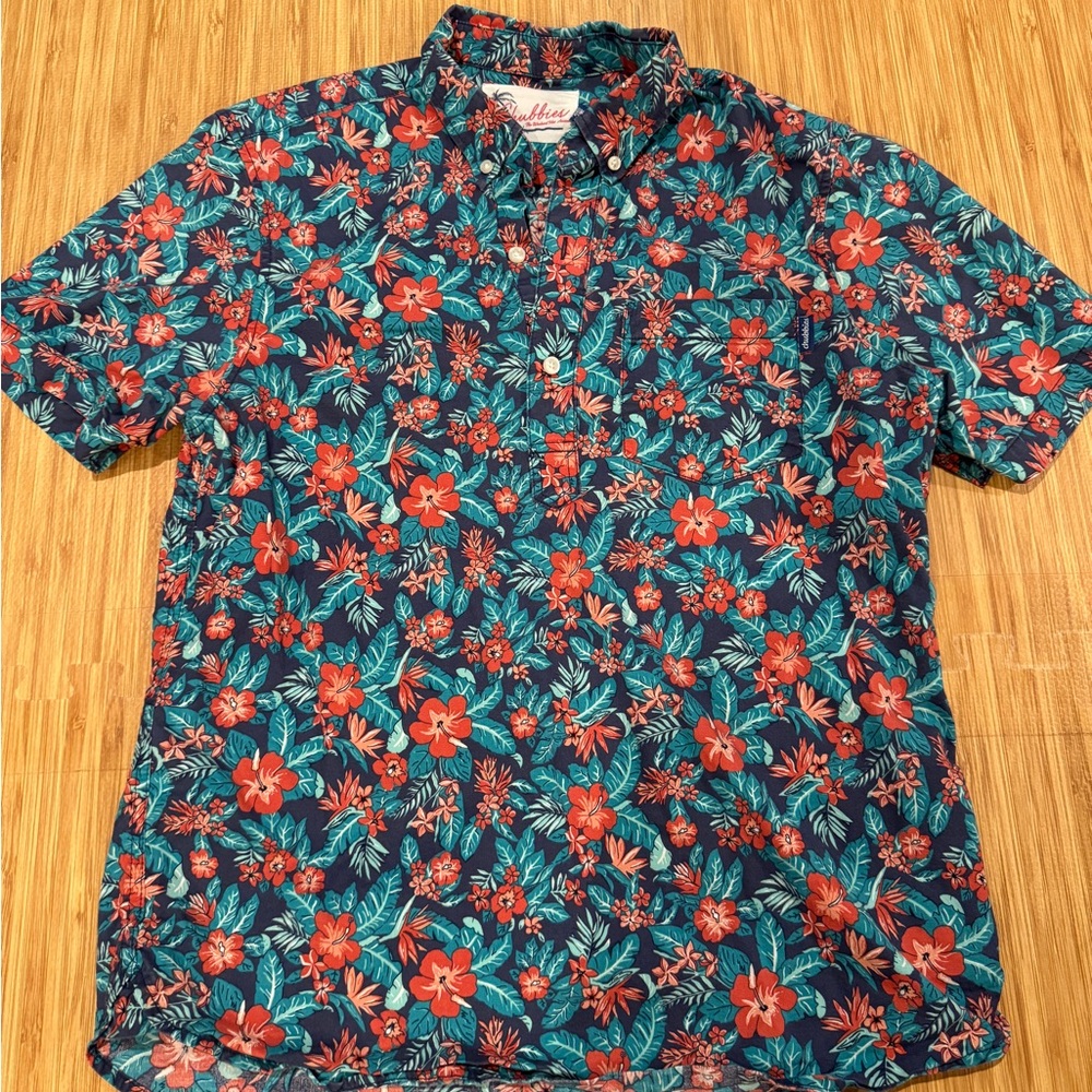 Chubbies Floral Print Button Down - Medium - image 1